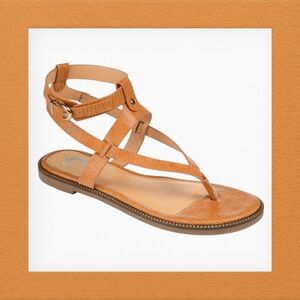 Journee Collection Tangie Strap Sandals  Elegant T-Strap Design Size 9